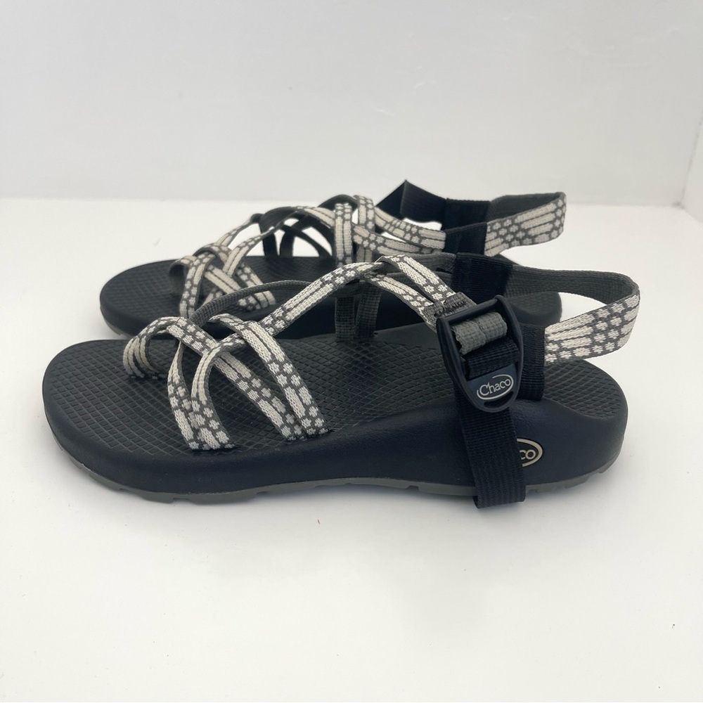 Chaco ZX/2 Yampa Light Beam Grey White Double Strap Adjustable Sandals Shoes 8